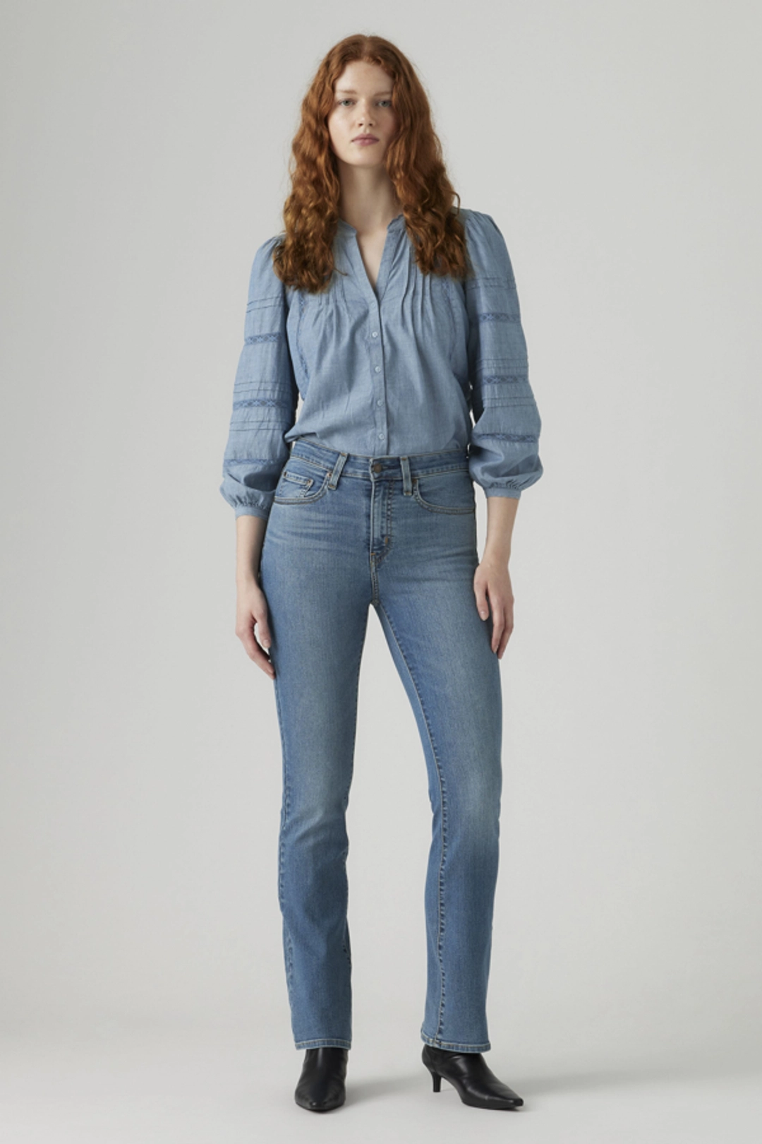 Levi's Jean 725 Taille Haute Bootcut - Femme - Bleu / Dark Indigo Worn In - 32X32 - 2