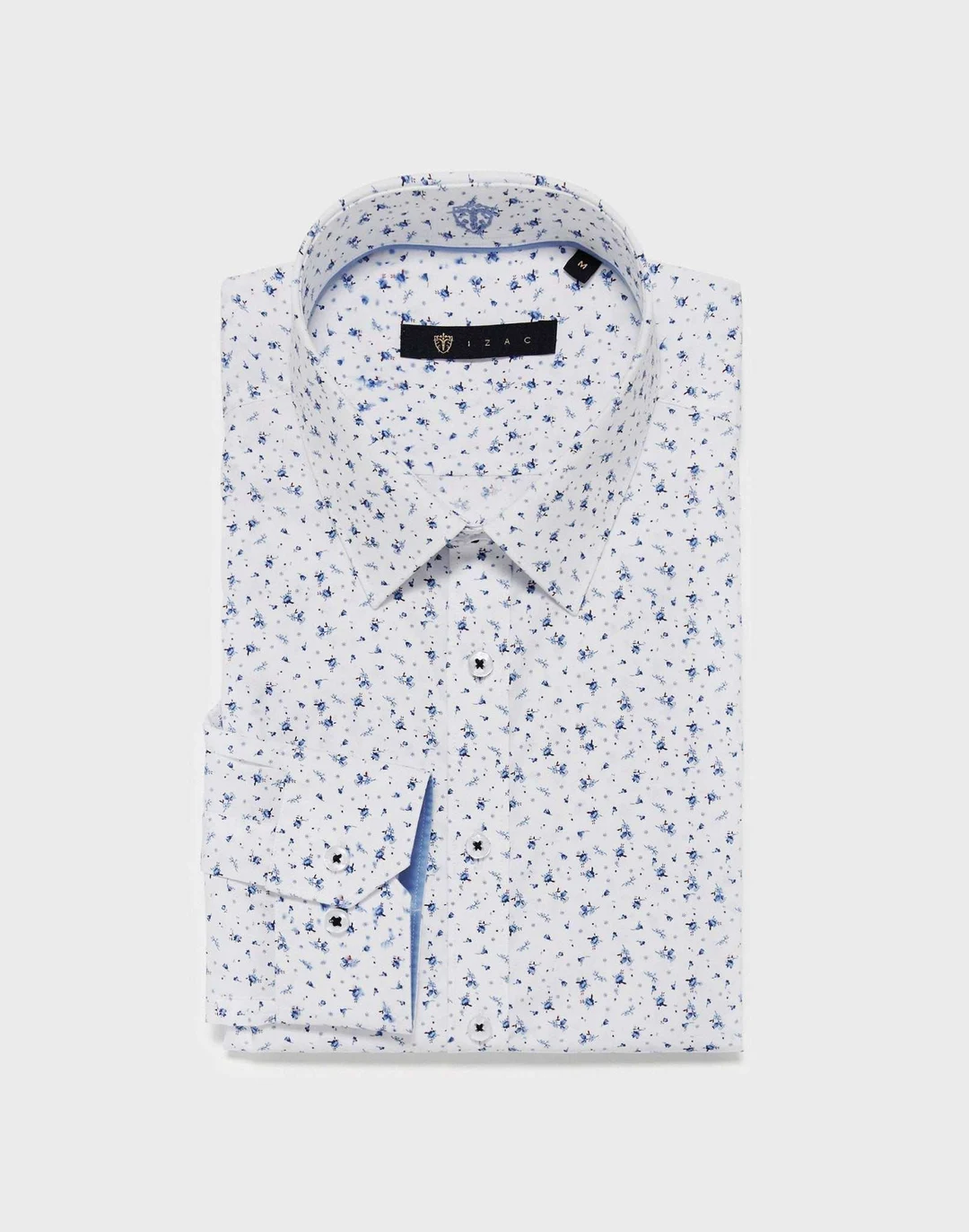 IZAC - Chemise coton blanc imprimé