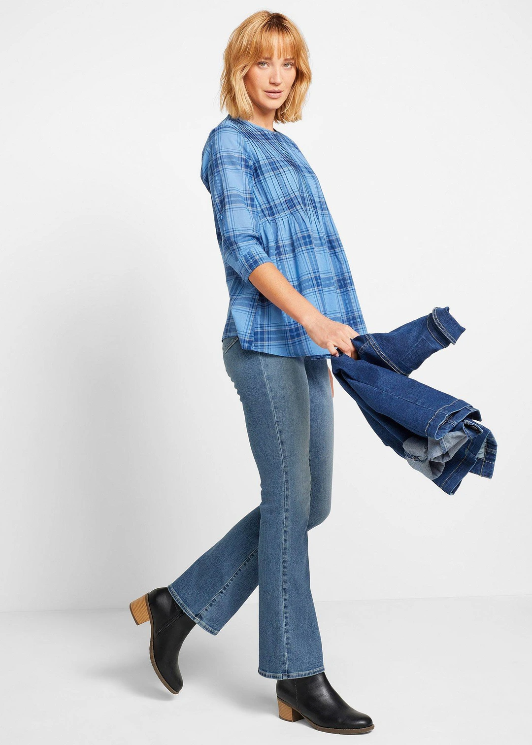 Jean bootcut, taille mi-haute - 2