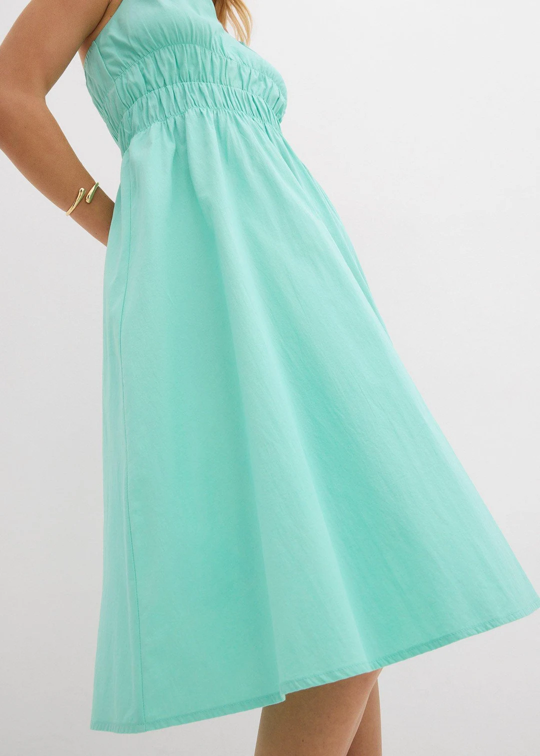 Robe midi 100% coton à fines bretelles - 3