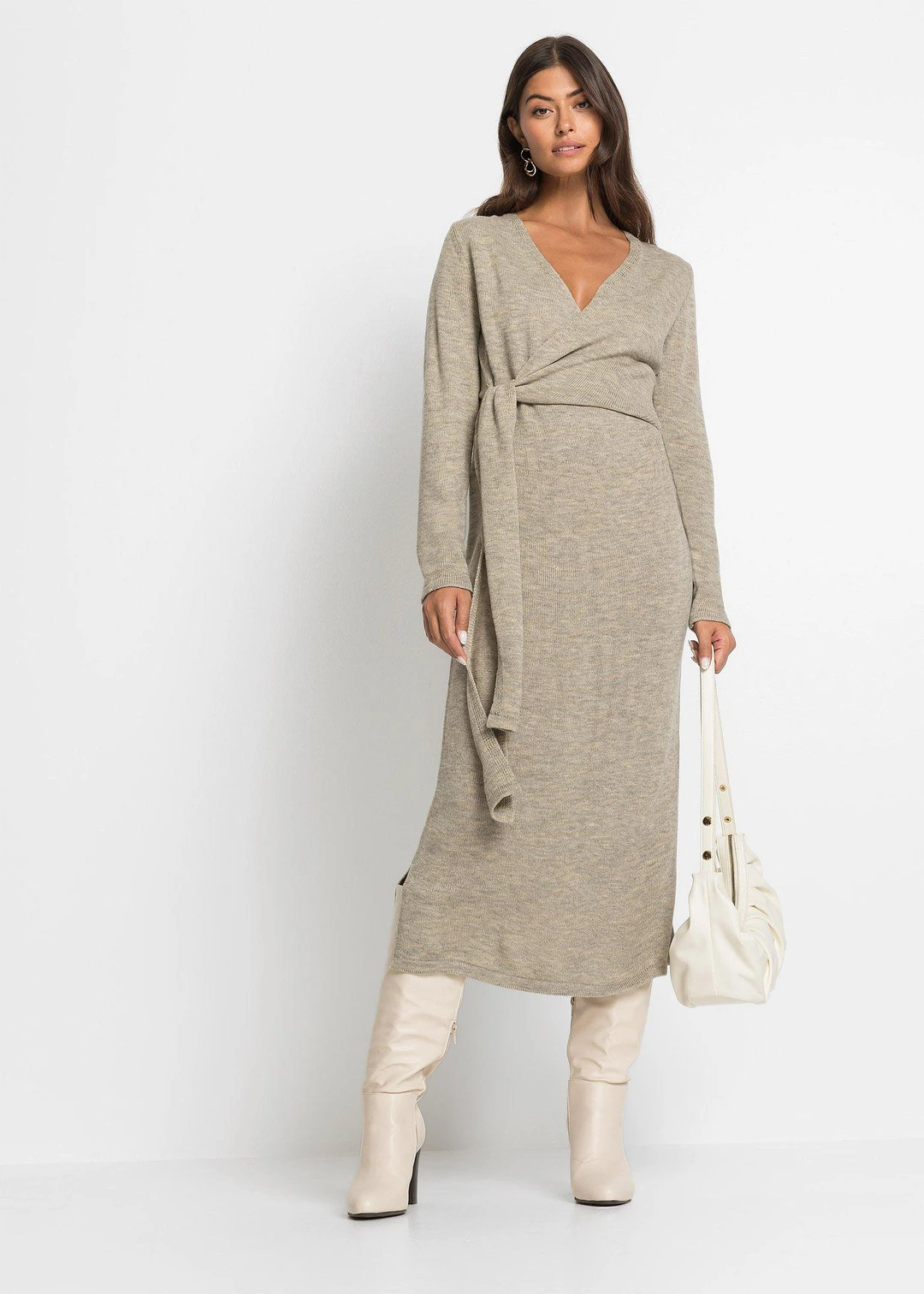 Robe midi en maille