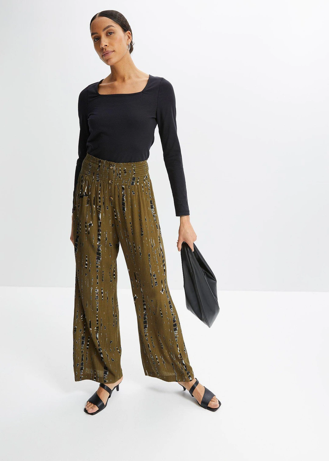 Pantalon palazzo en viscose fluide - 2