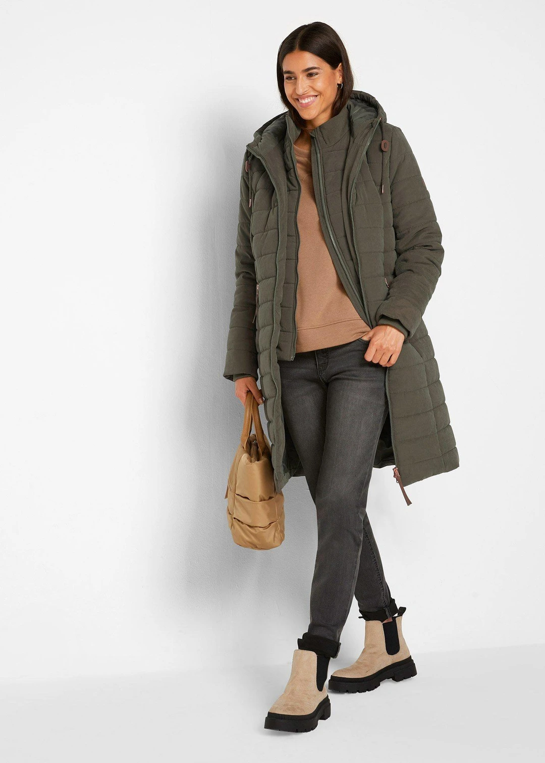 Doudoune longue, style 2 en 1 - 2
