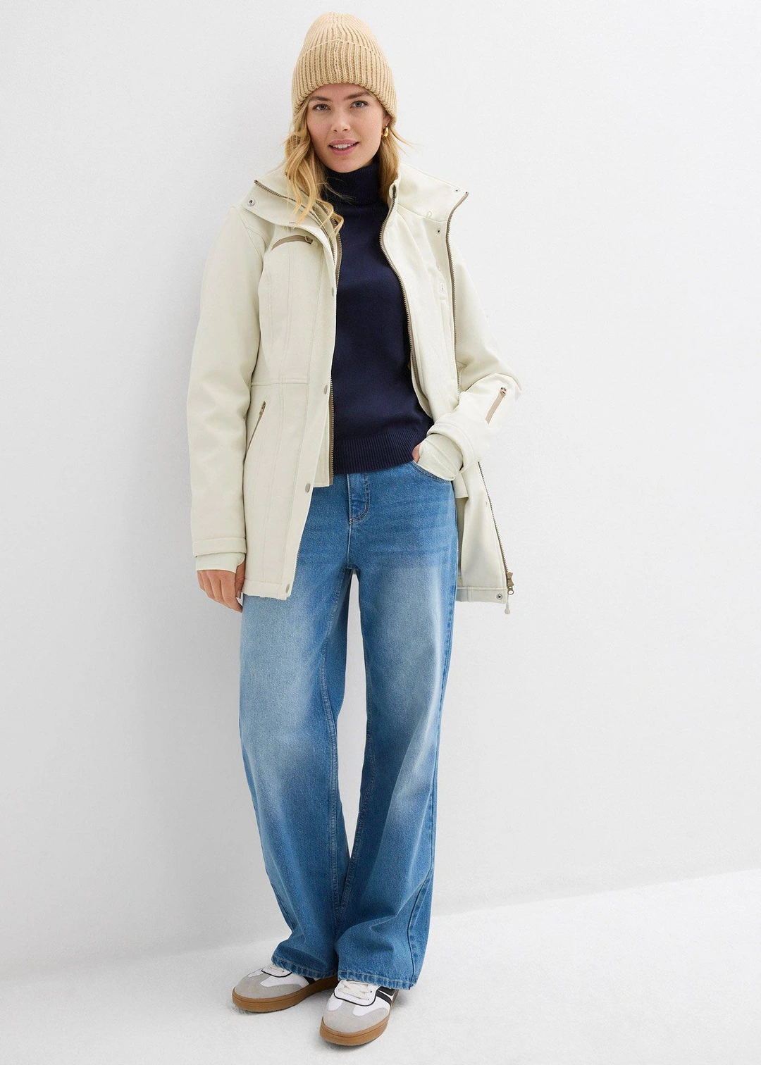 Longue parka en softshell extensible et déperlant - 2
