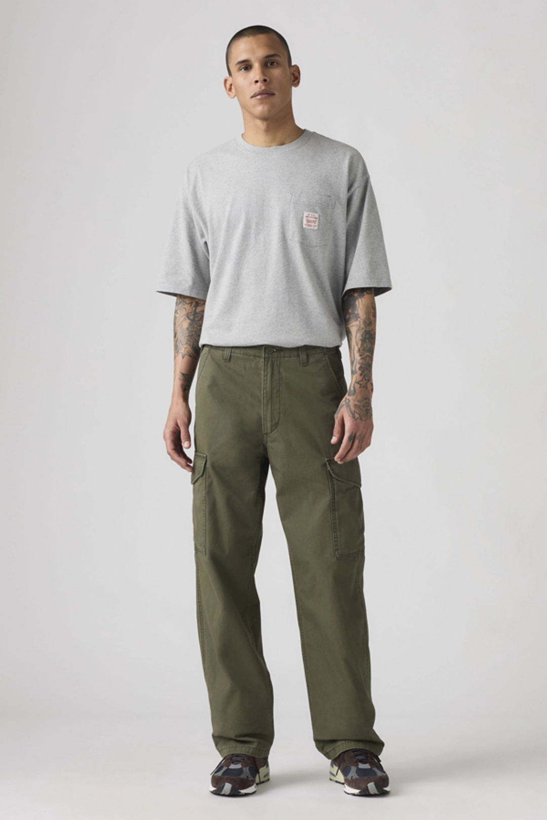 Levi's Pantalon XX Cargo Baggy - Homme - Vert / Forest Night Canvas - 36X34 - 2