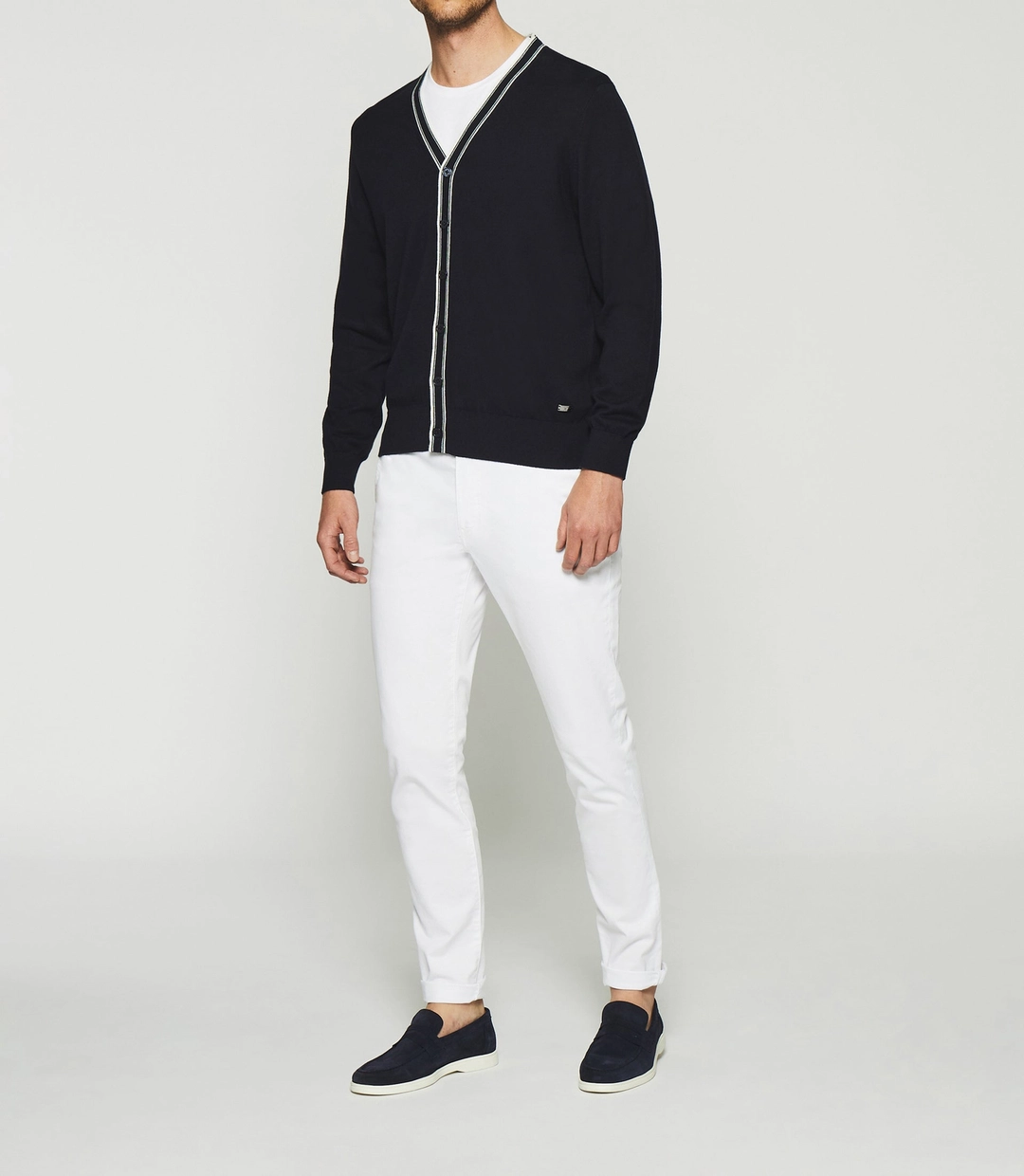 IZAC - Gilet en maille marine DENNYS