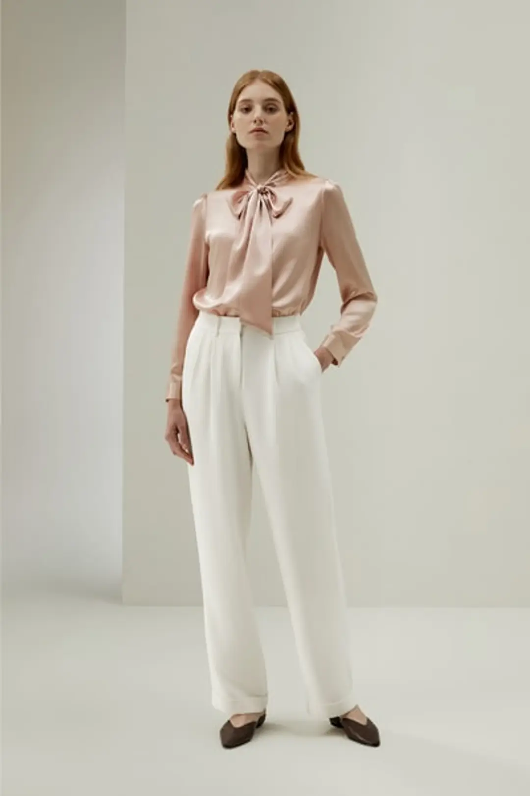 LILYSILK Blouse En Soie Avec Nœud Papillon Soie De Haute Qualité Sophistiqué Et Élégant Une Élégance Intemporelle Bleu Vapeur Xs