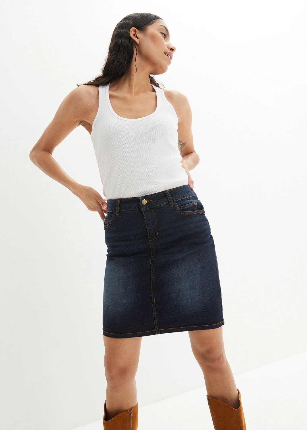 Jupe en jean extensible - 3