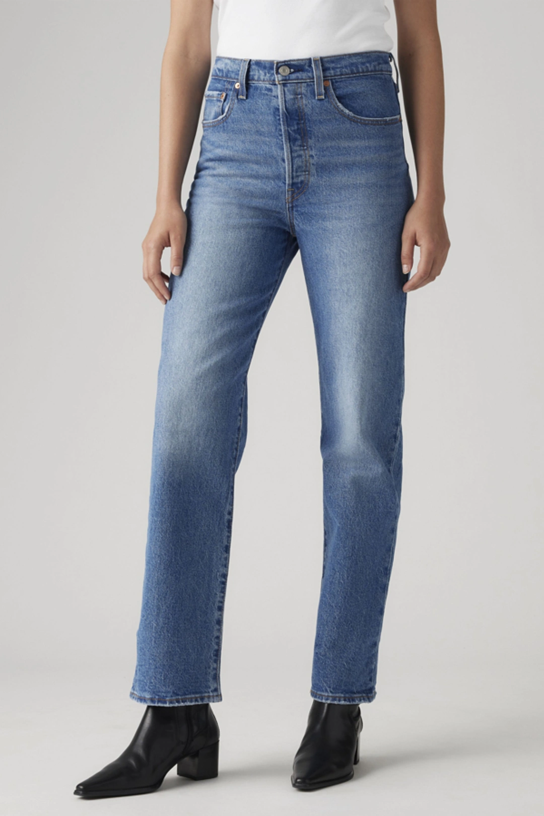 Levi's Jean Droit Ribcage Cheville - Femme - Bleu / Dance Around - 34X29 - 2