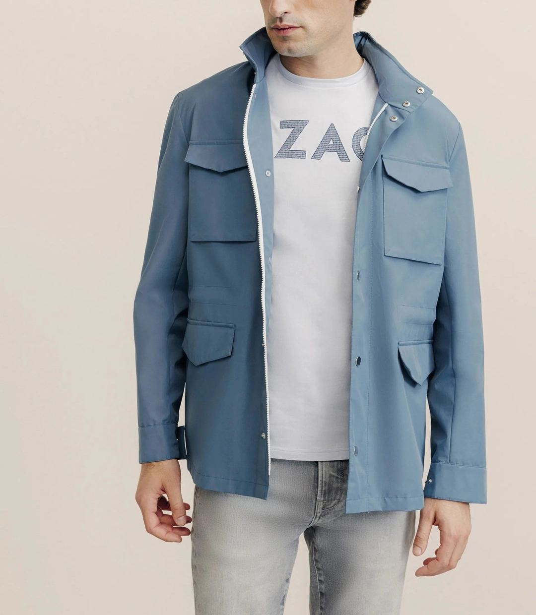 IZAC - Blouson parka technique indigo
