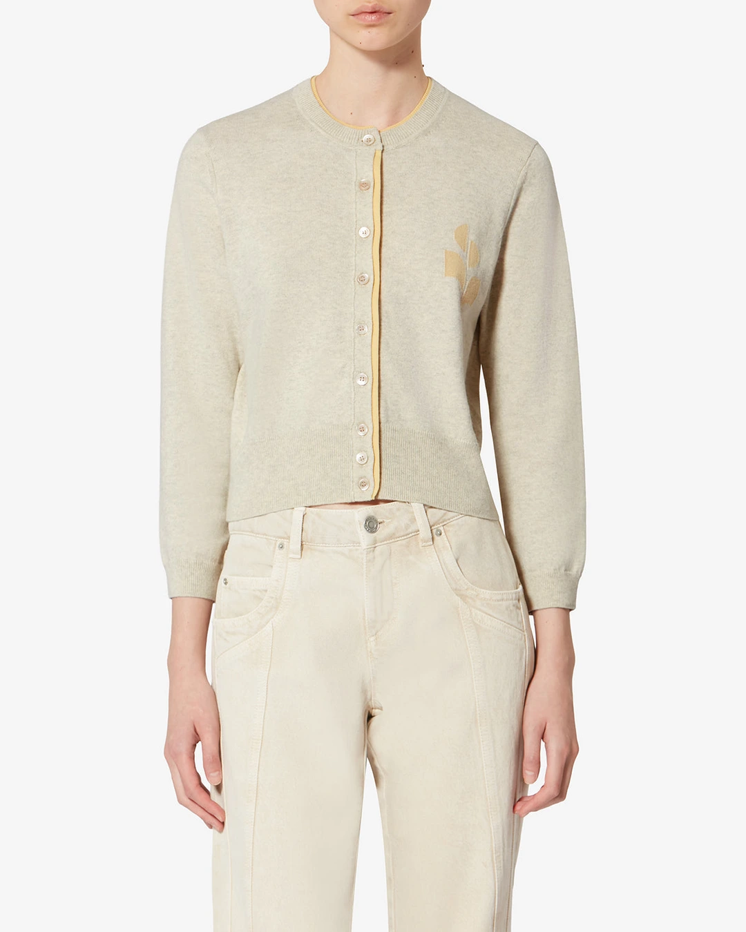 Cardigan Lona - Femme - Bleu Poudré-gris Clair - Taille 40 - Marant Étoile - 5