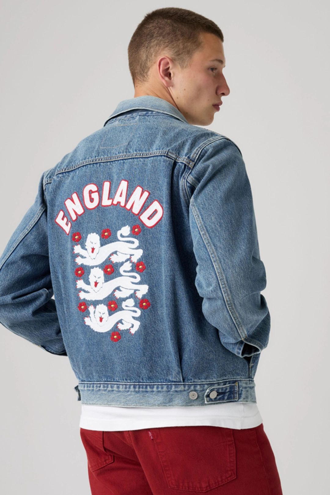 Veste Trucker Type II Levi's U. s. Soccer - Homme - Bleu / USA - 2XL - 2