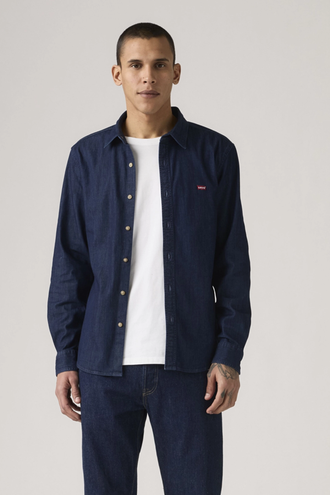 Levi's Chemise Battery Slim Housemark - Homme - Bleu / Naval Academy - XS - 2