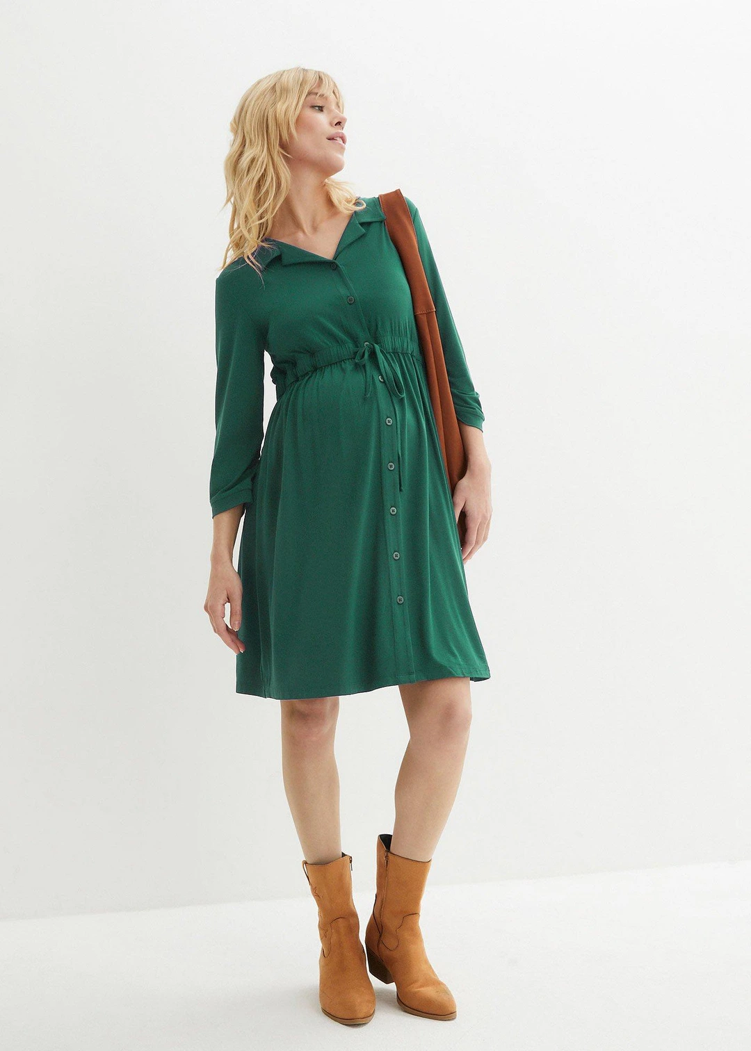 Robe de grossesse et d'allaitement avec col