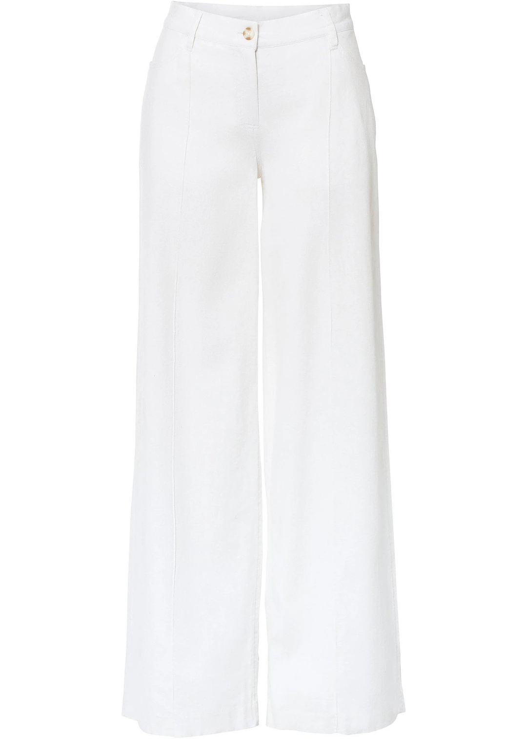 Pantalon palazzo léger en lin mélangé