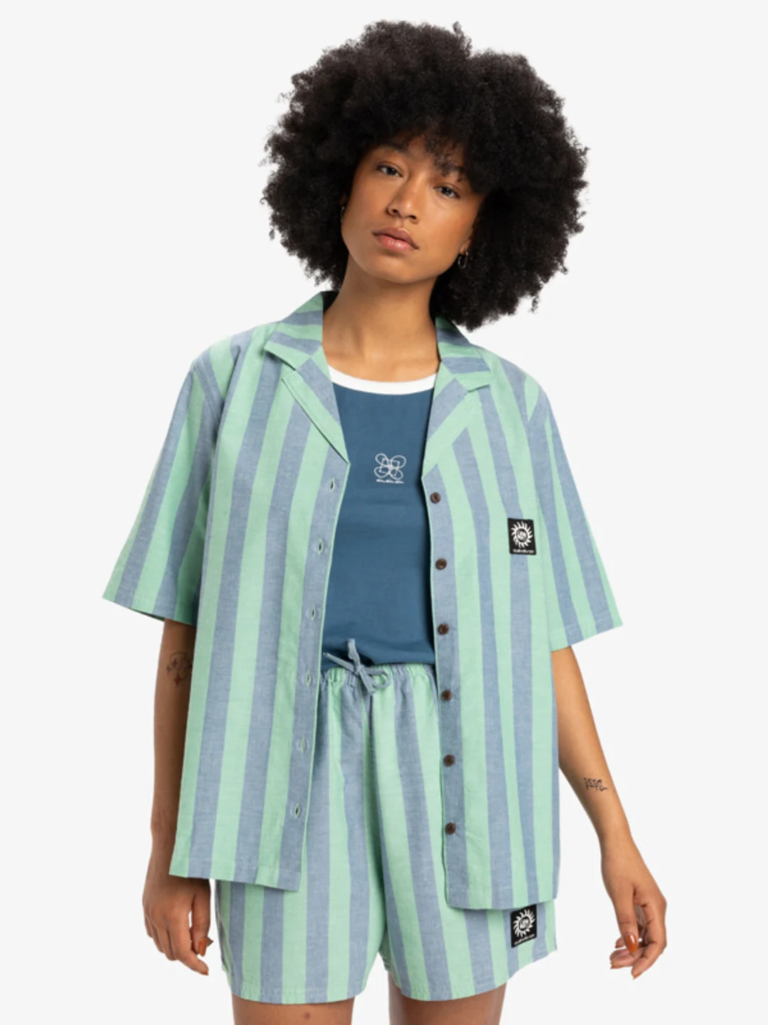 Dad - Chemise à manches courtes pour Femme Vert