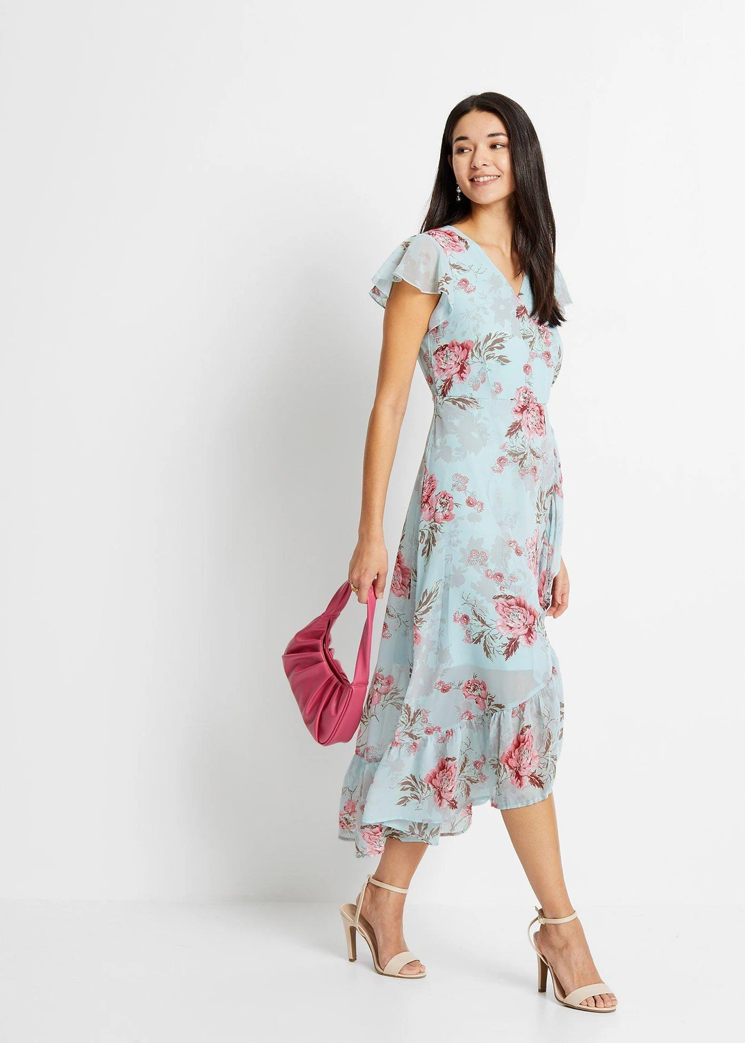 Robe en mousseline à volants