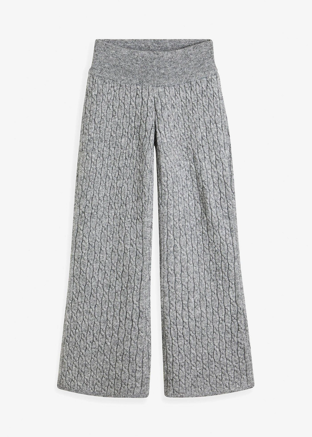 Pantalon en maille torsadée
