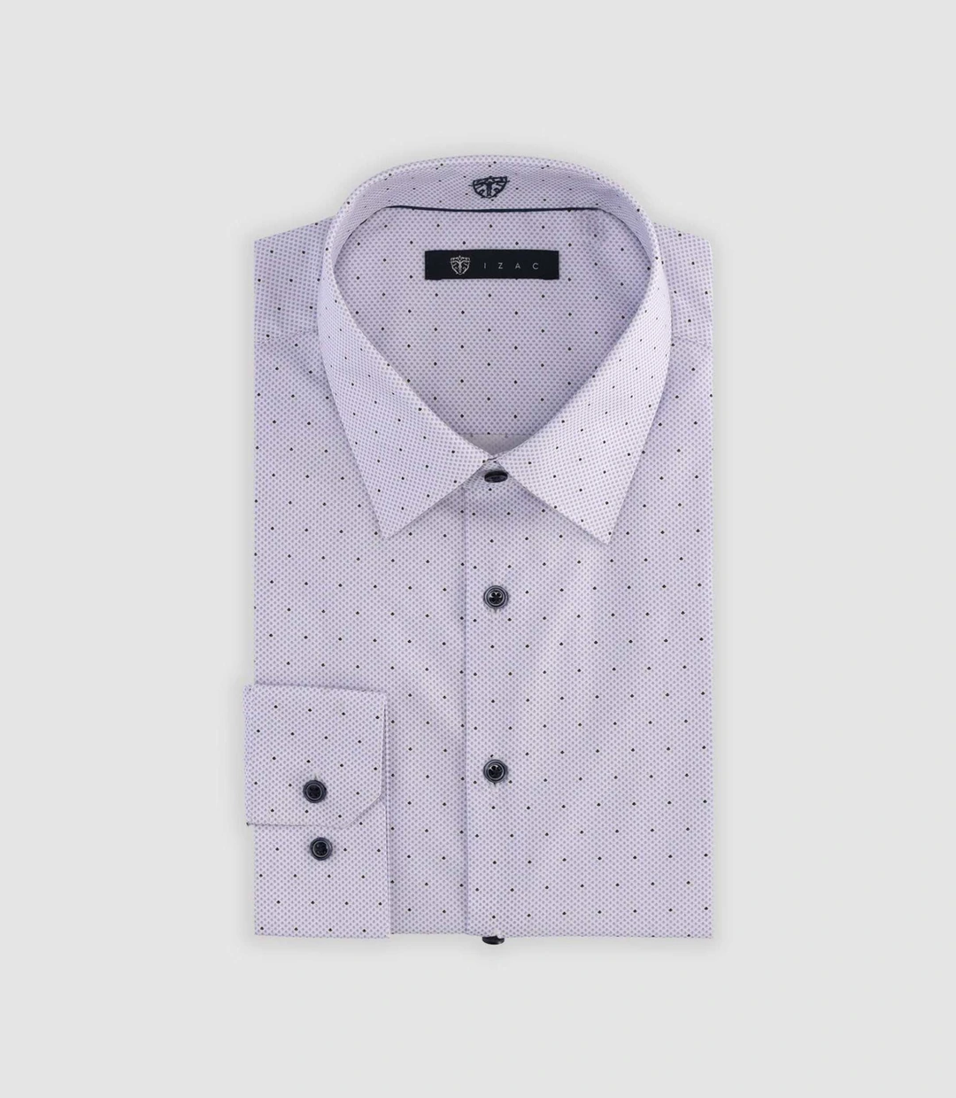 IZAC - Chemise à imprimé micro motifs parme MARLOW