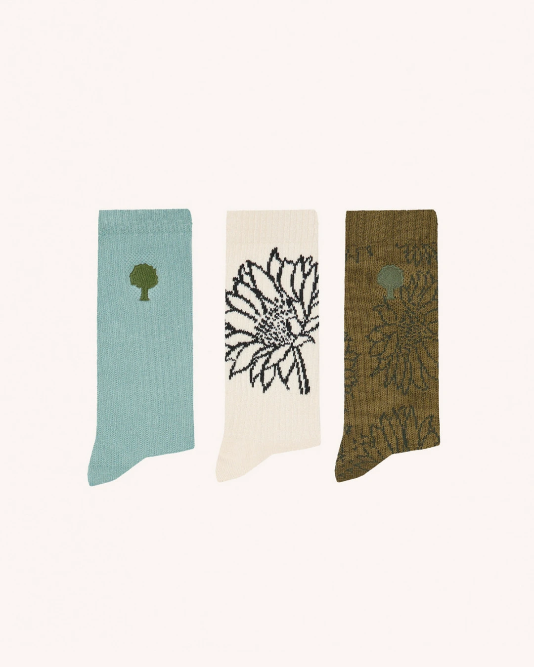 Lot de chaussettes écru et kaki - SPORT SOCKS x3 - 2