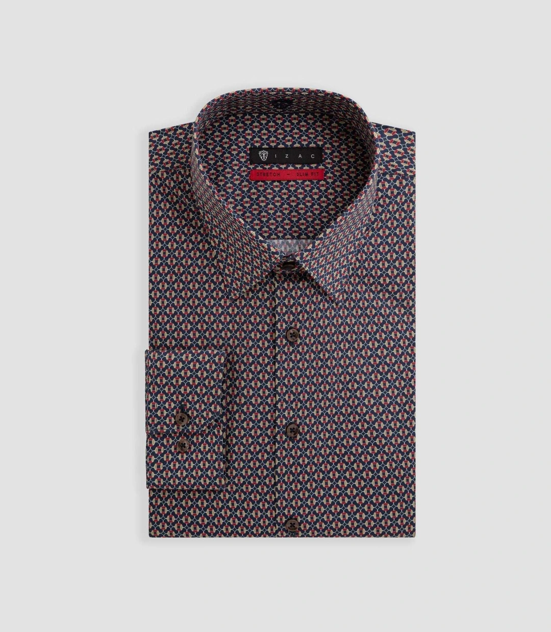 IZAC - Chemise imprimée marine ''Bastien''
