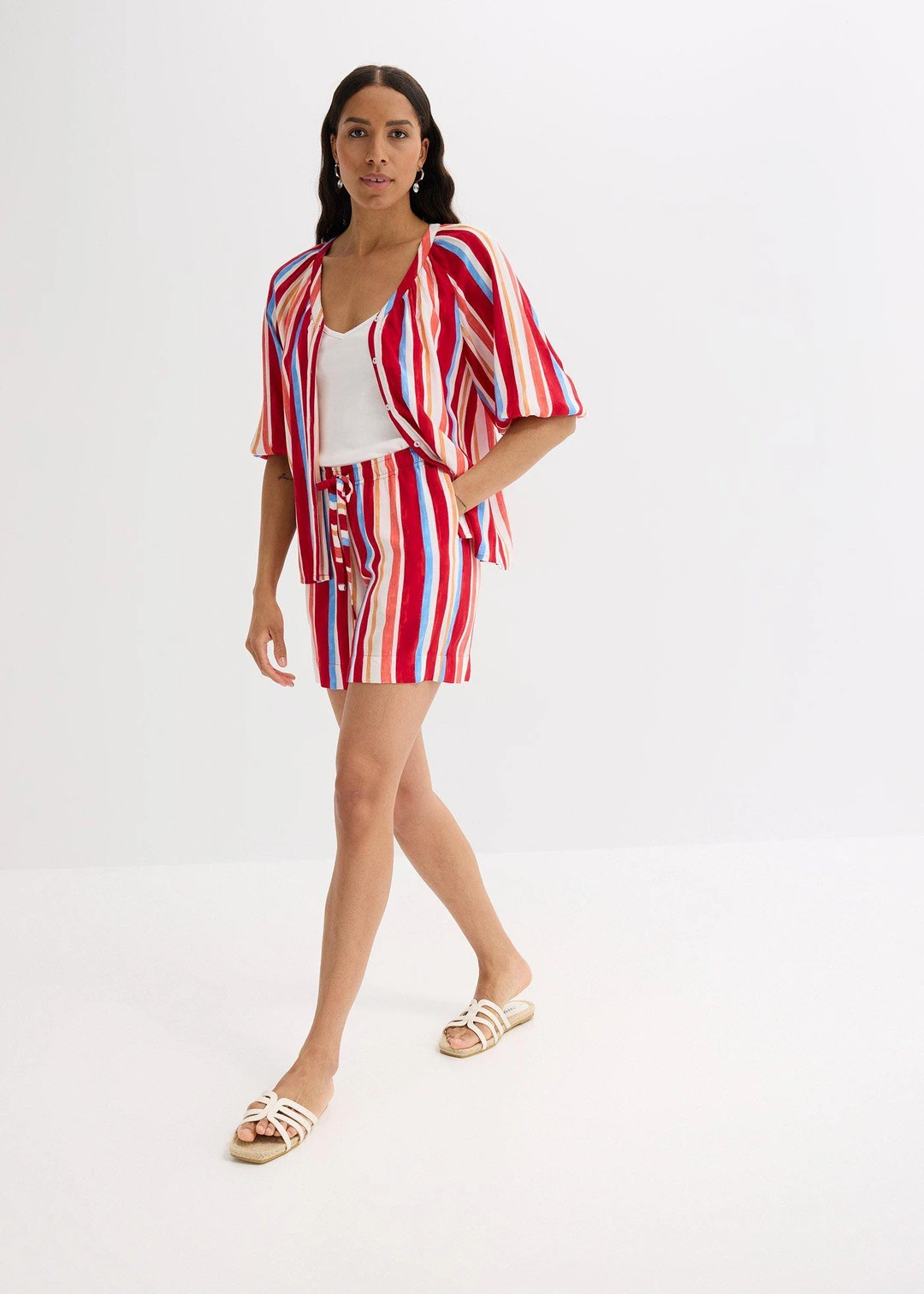 Short à taille élastiquée en viscose - 2