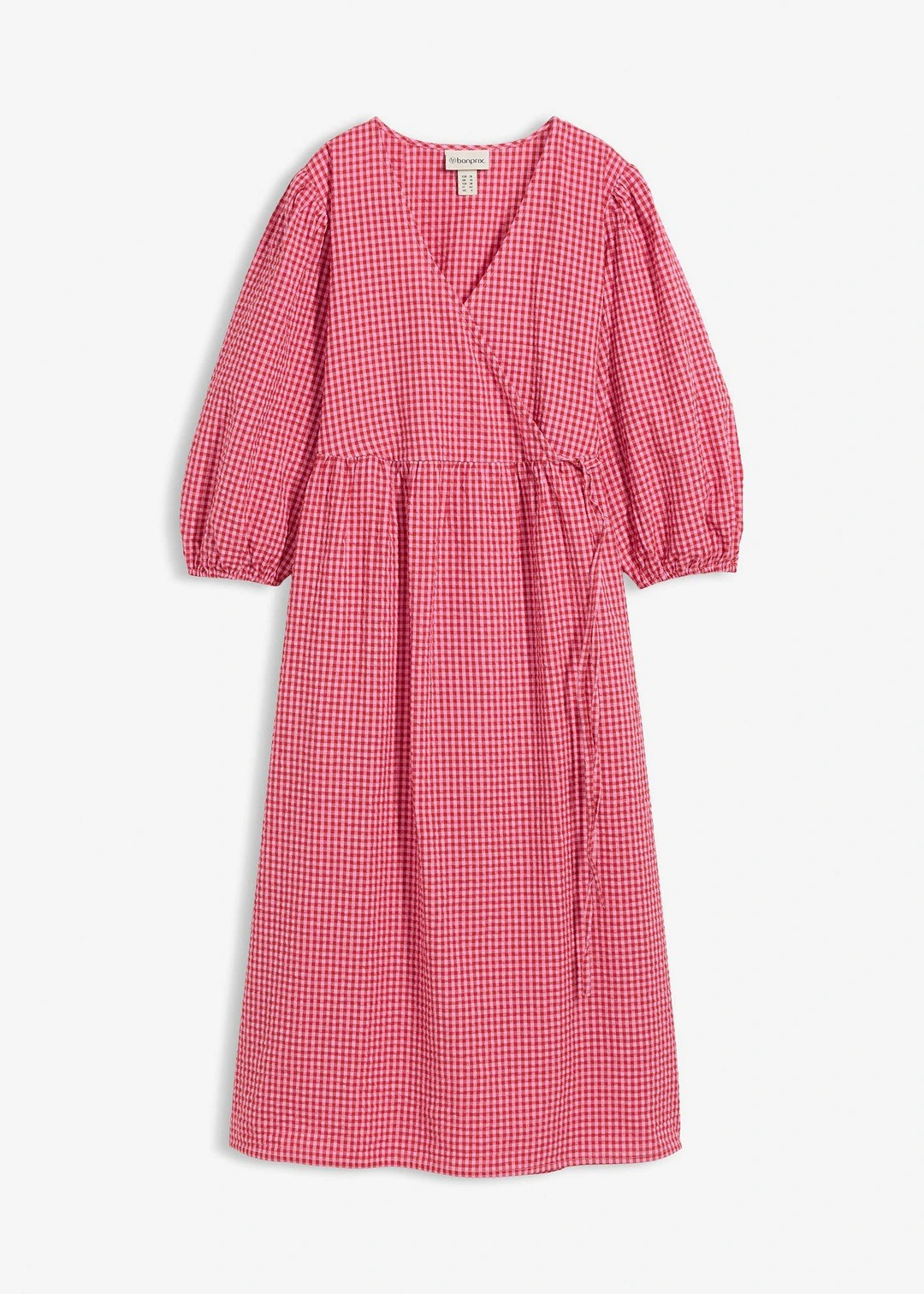 Robe portefeuille en matière texturée