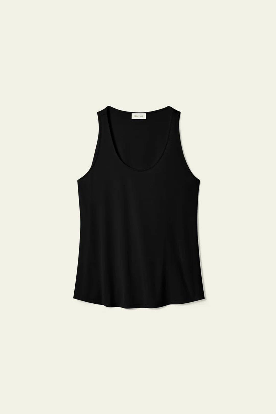 LILYSILK Débardeur Jersey Silk Breeze Noir L - Léger, Respirant et Élégant - Soie et Viscose - Top Femme