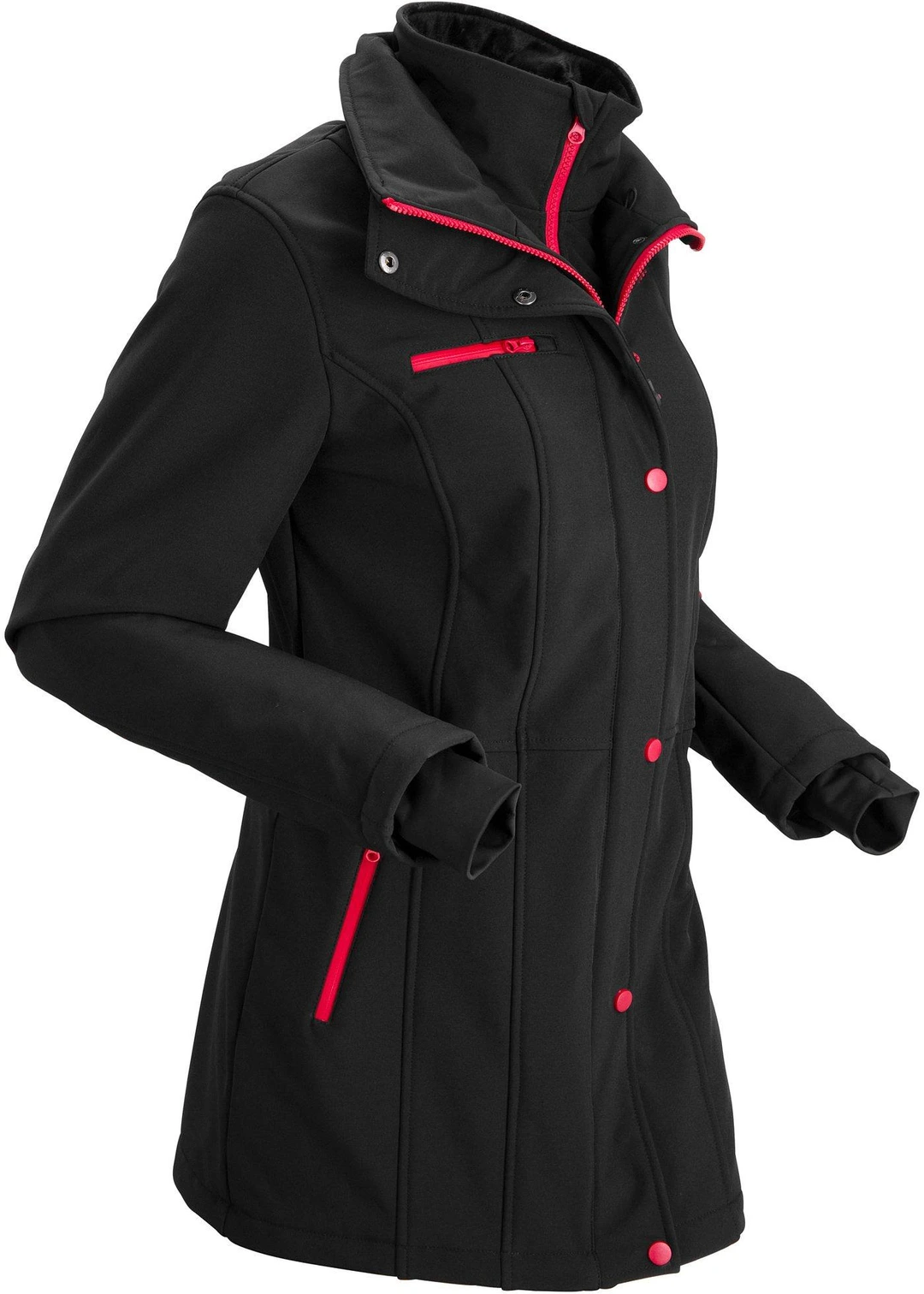 Longue parka en softshell extensible et déperlant