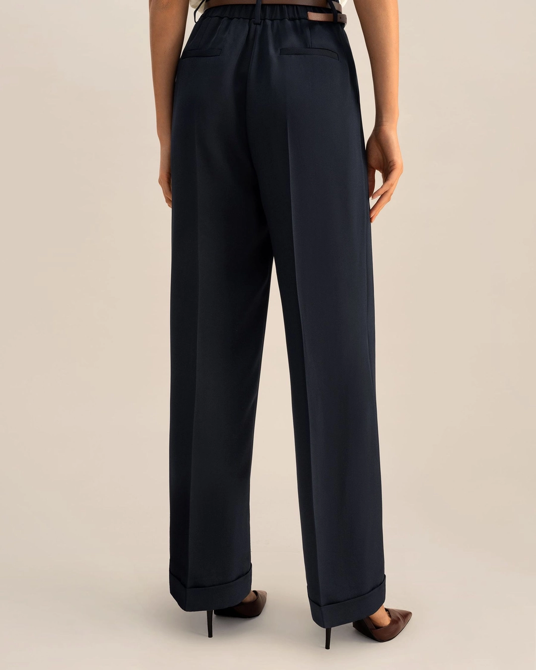 LILYSILK Pantalon Soie Pour Femmes Légère Et Résistante Aux Plis Soie De Haute Qualité Convient À Toutes Les Saisons Bleu Minuit Petite 38