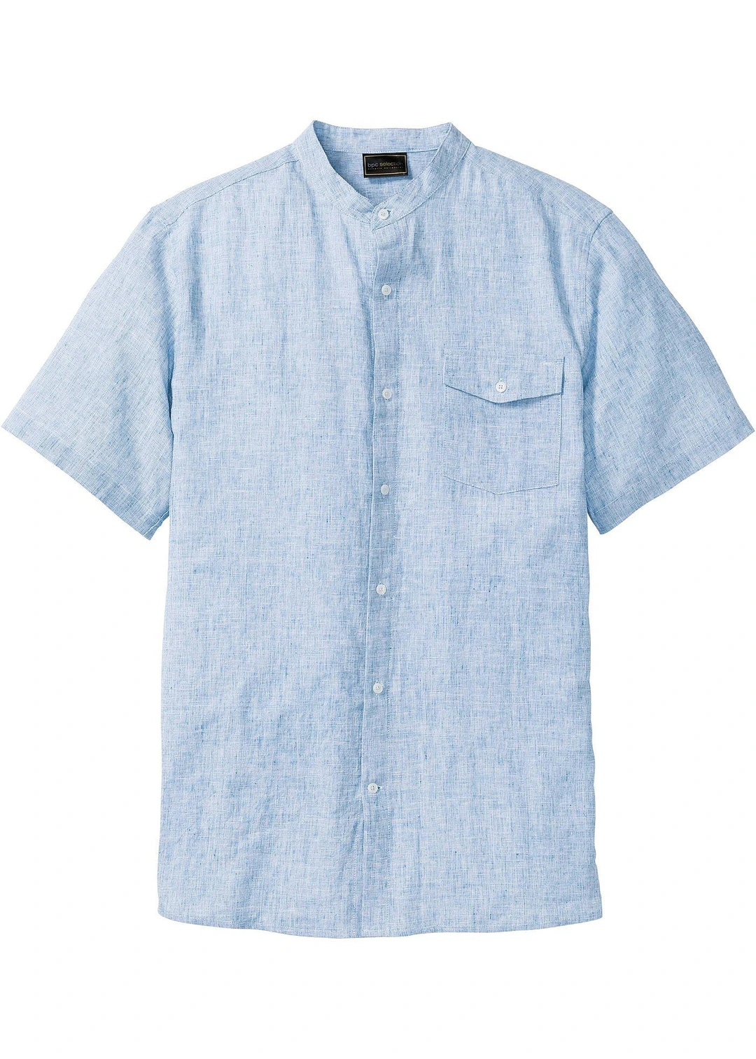 Chemise manches courtes aérienne en lin mélangé