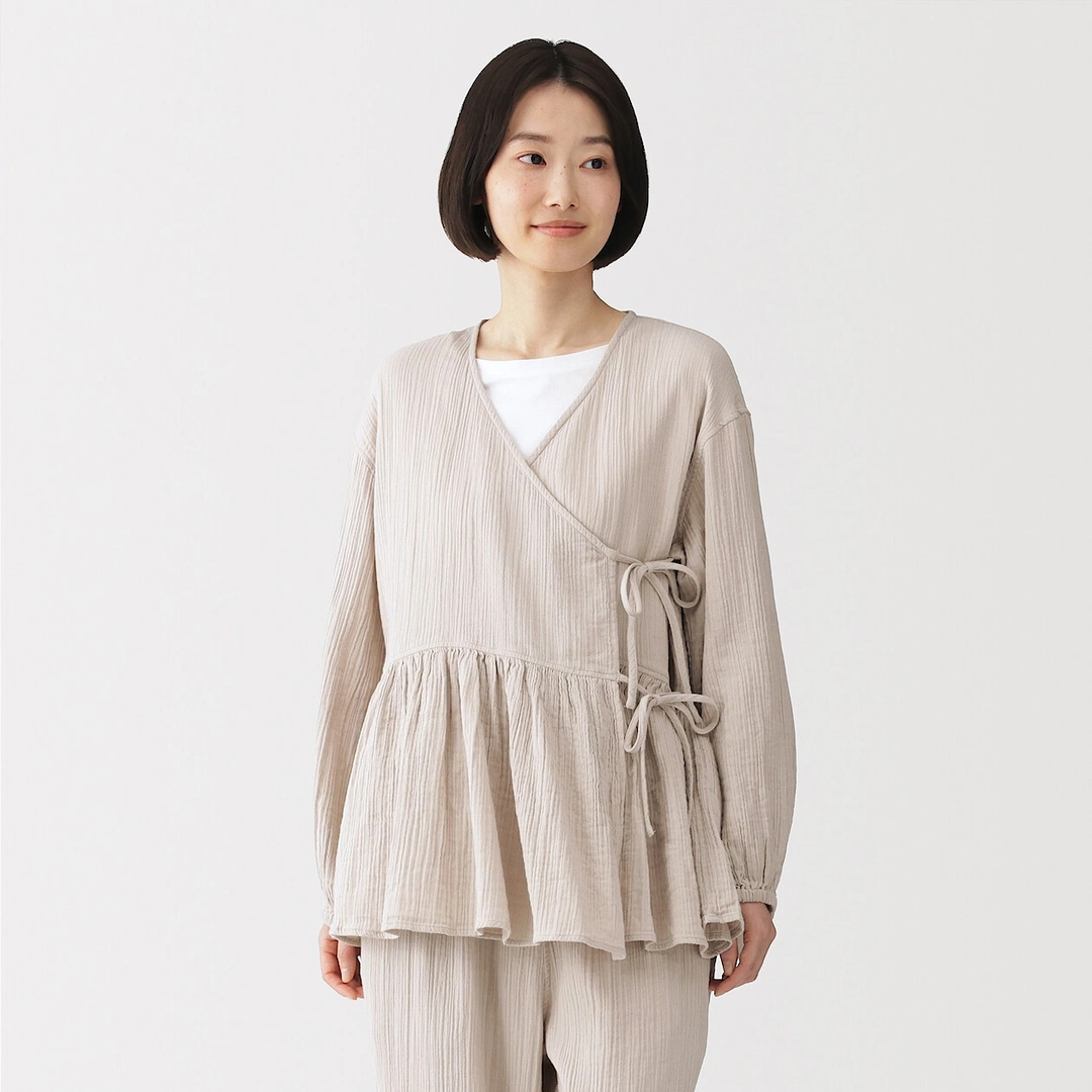 Cardigan en gaze crêpe pour femme