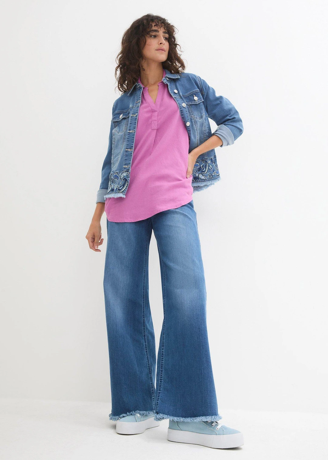 Blouse manches 3/4 en lin mélangé - 2
