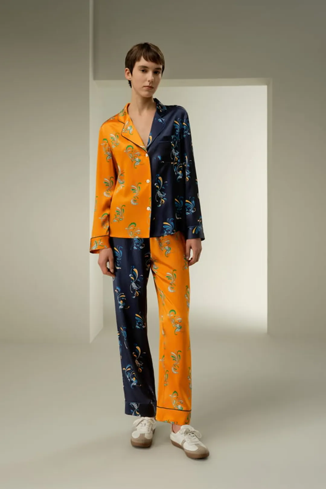 LILYSILK Pyjama Soie Femme Luxe Idéal Pour Se Détendre À La Maison Soie De Mûrier De Haute Qualité Confortable Brillant Lisse Doux Paisley L