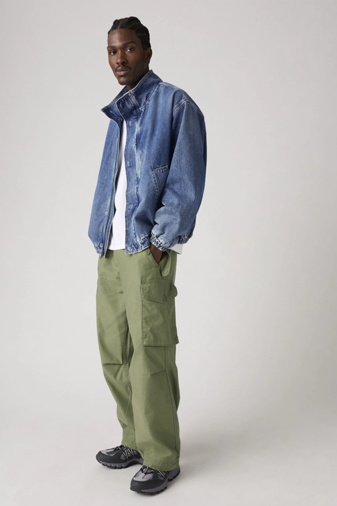 Levi's Pantalon Cargo Baggy Field - Homme - Neutral / Bader Camo Vintage Khaki Ns Slub Twll - XL