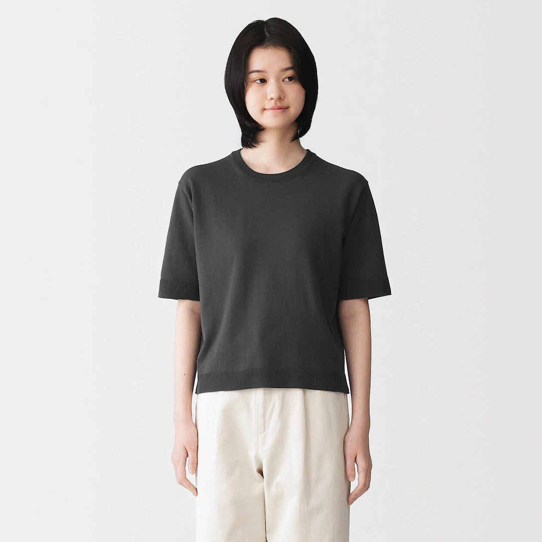 T-shirt en coton bio hautement torsadé pour femme