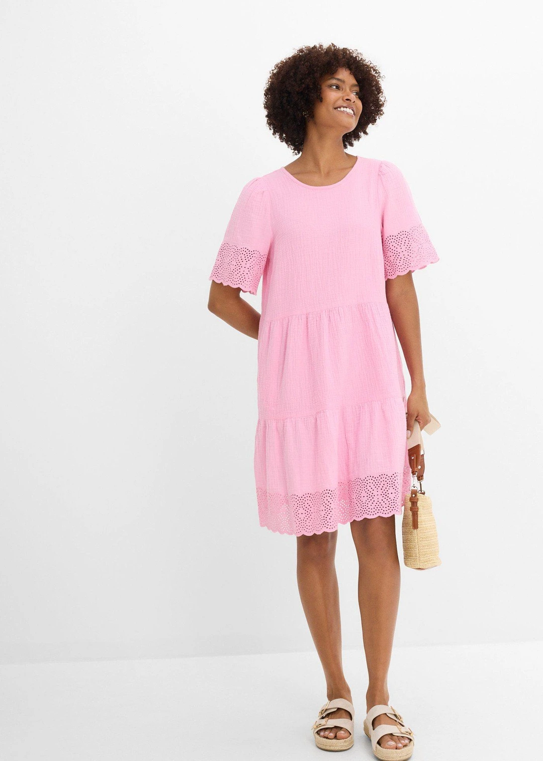 Robe en gaze de coton à broderies anglaises - 2