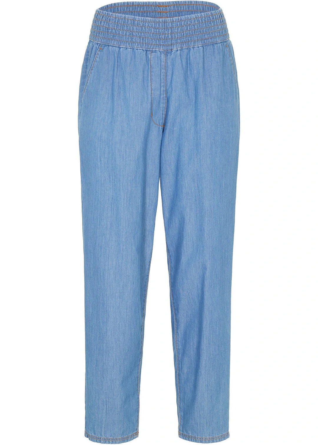Jean mom taille haute léger, cropped