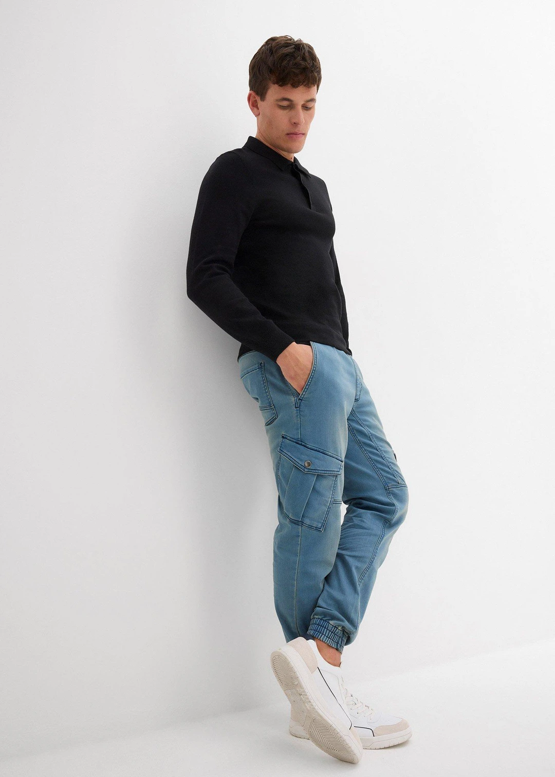 Jean jogger droit avec poches cargo, regular - 2