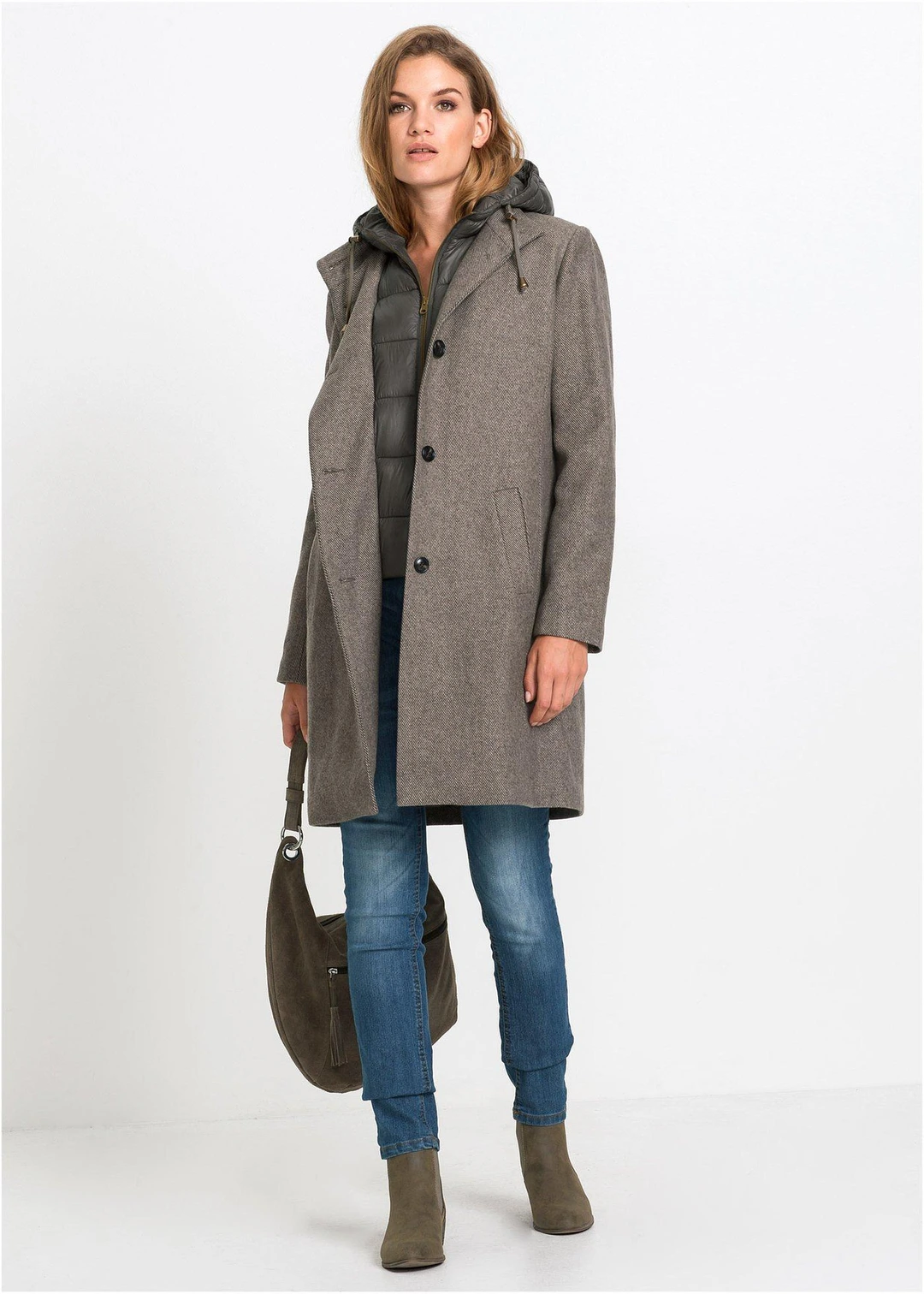 Manteau court d’hiver, style 2en1 - 2