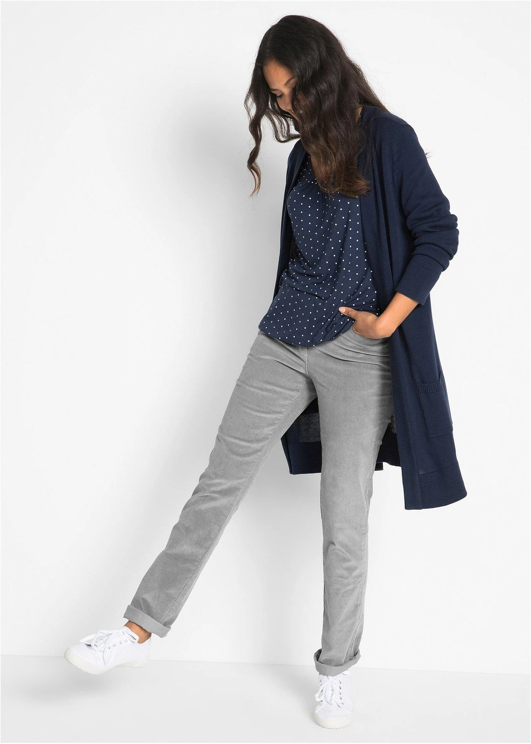 Pantalon extensible en velours côtelé - 2
