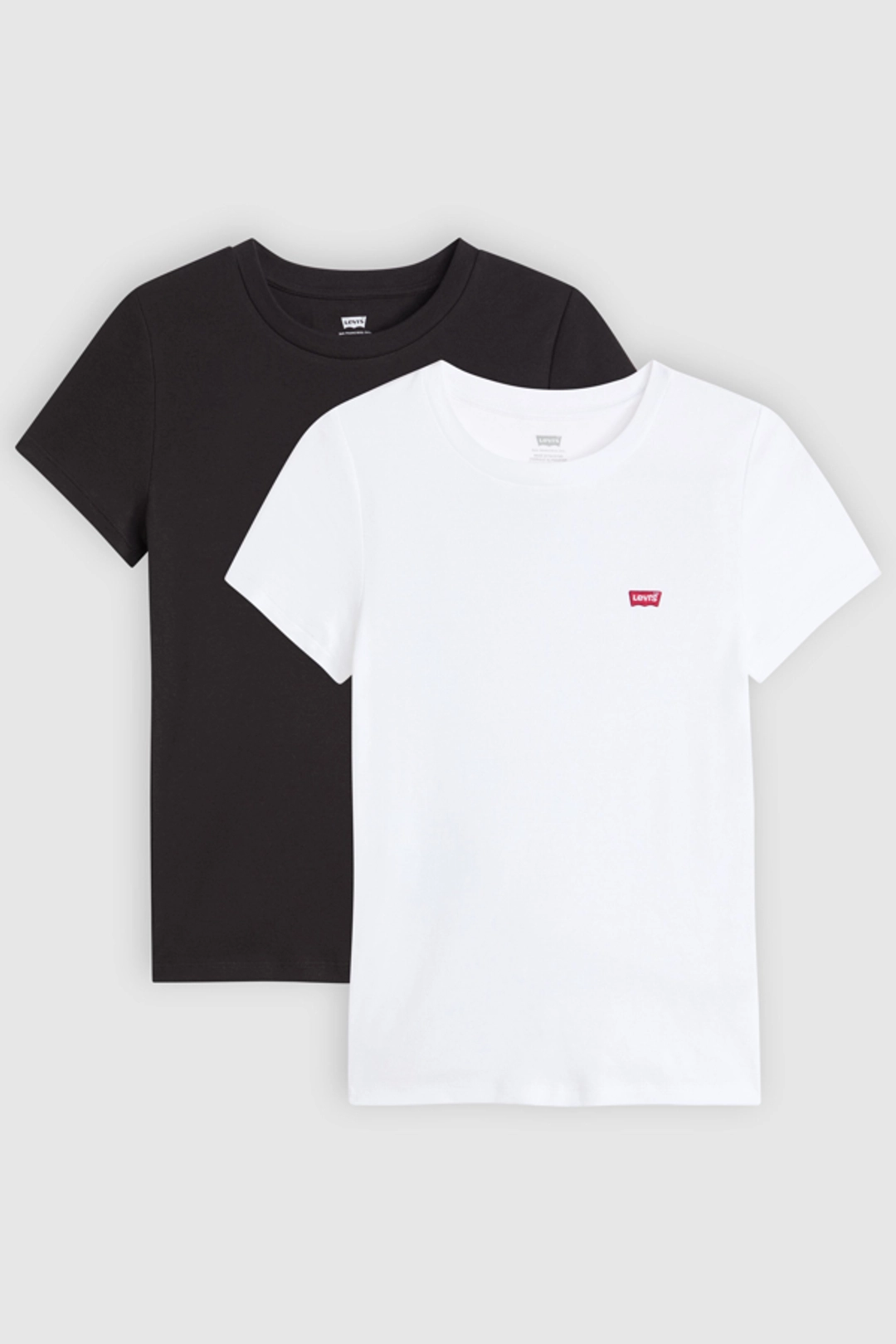 Levi's T Shirt Essential (lot De 2) - Femme - Multicolore / 2 Pack Tee White + & Anthracite Night - 2XS