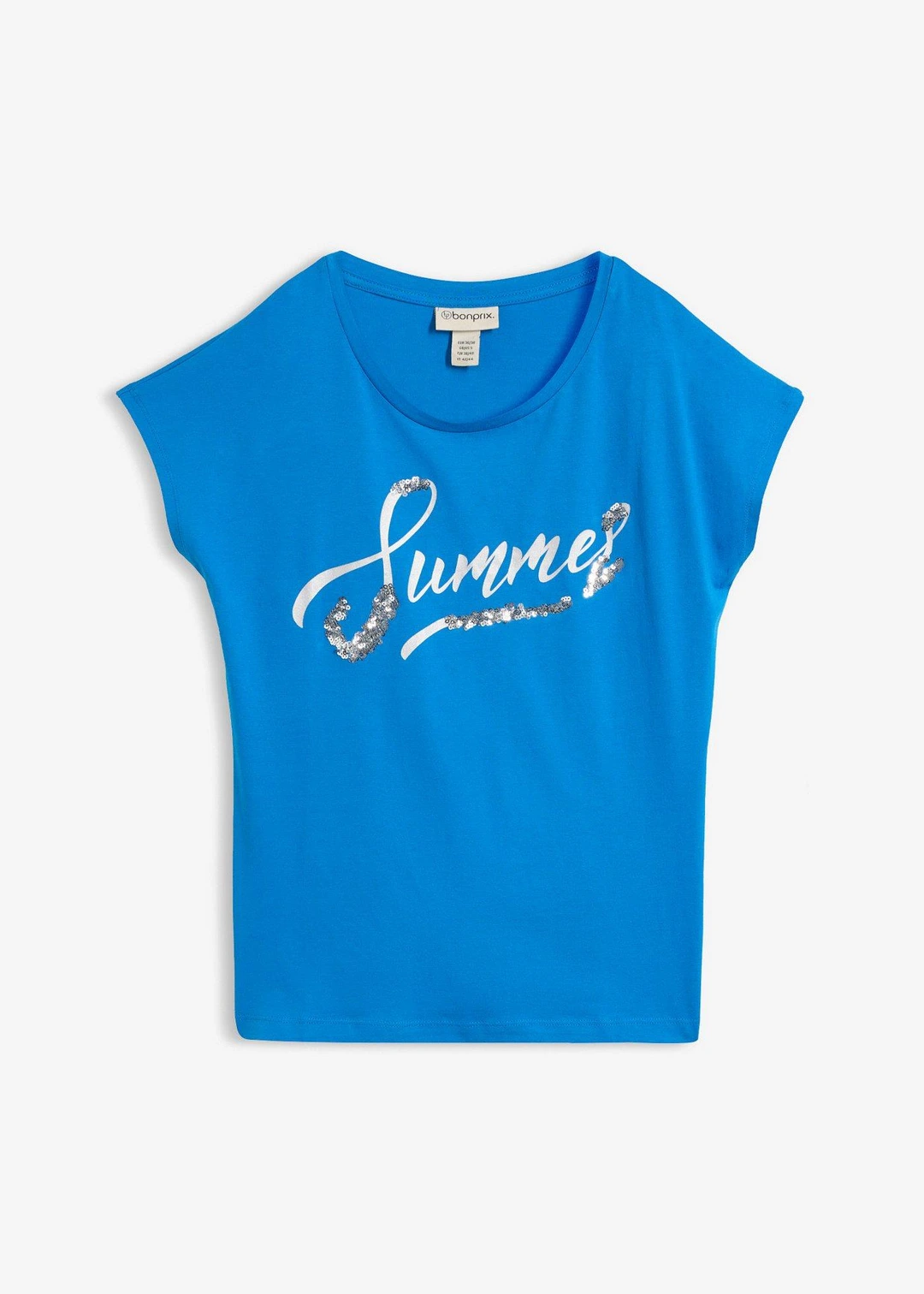 T-shirt avec inscription à sequins