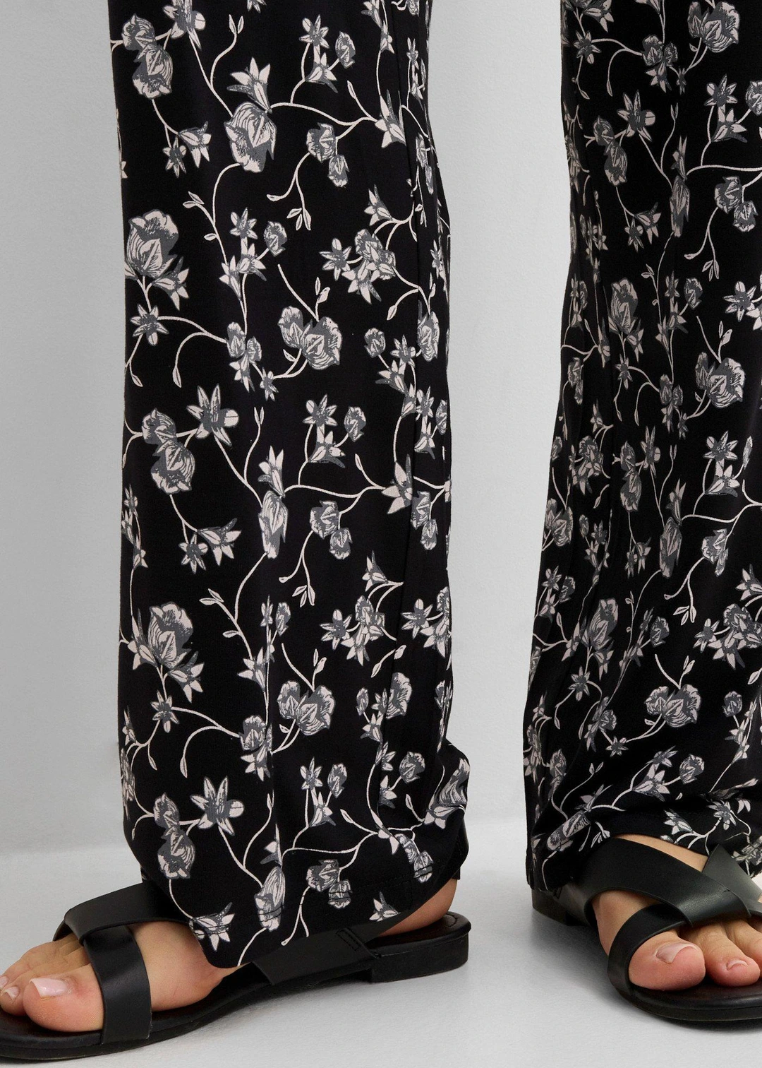 Pantalon palazzo en viscose extensible