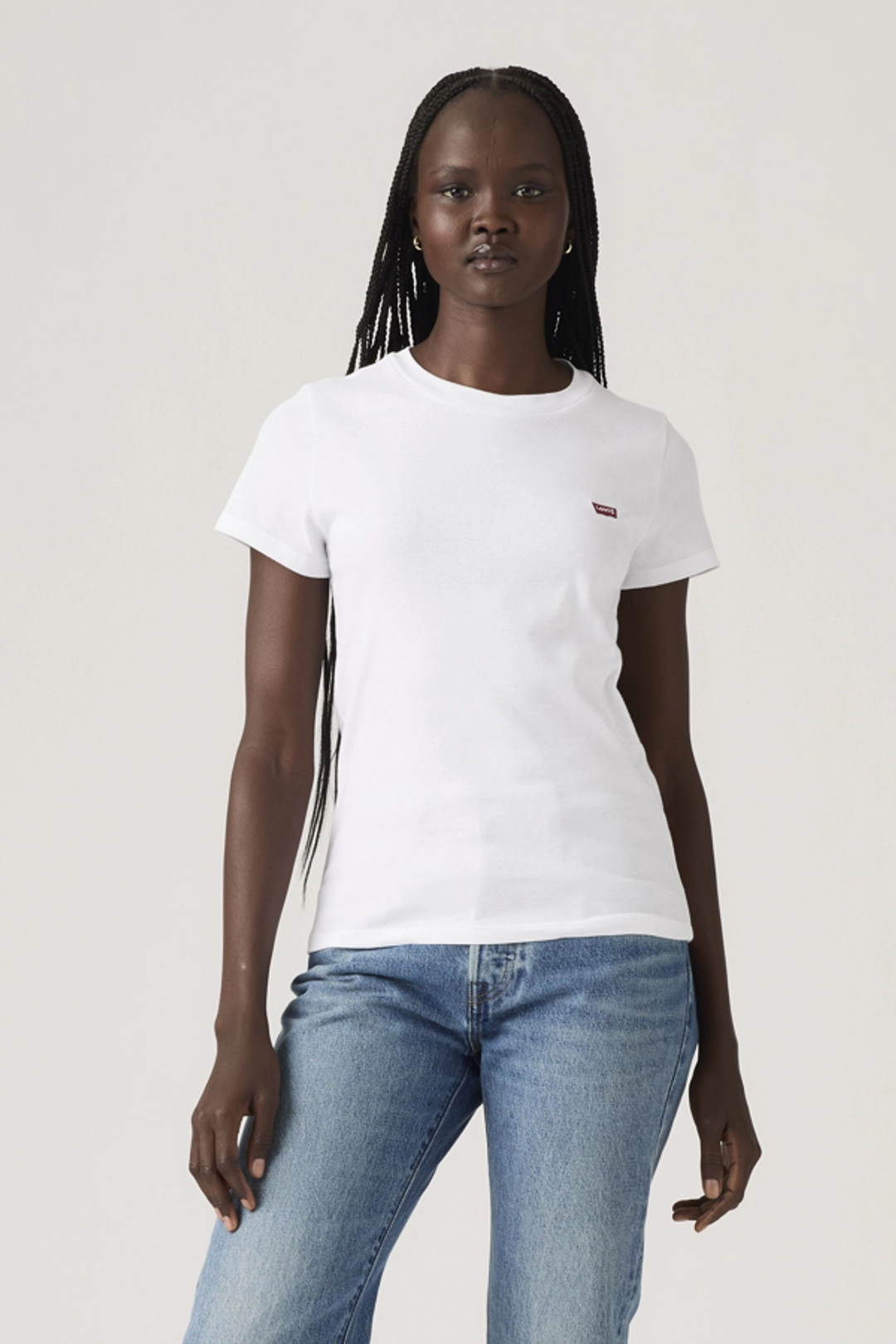 Levi's T Shirt Essential (lot De 2) - Femme - Multicolore / 2 Pack Tee White + & Anthracite Night - 2XS - 2
