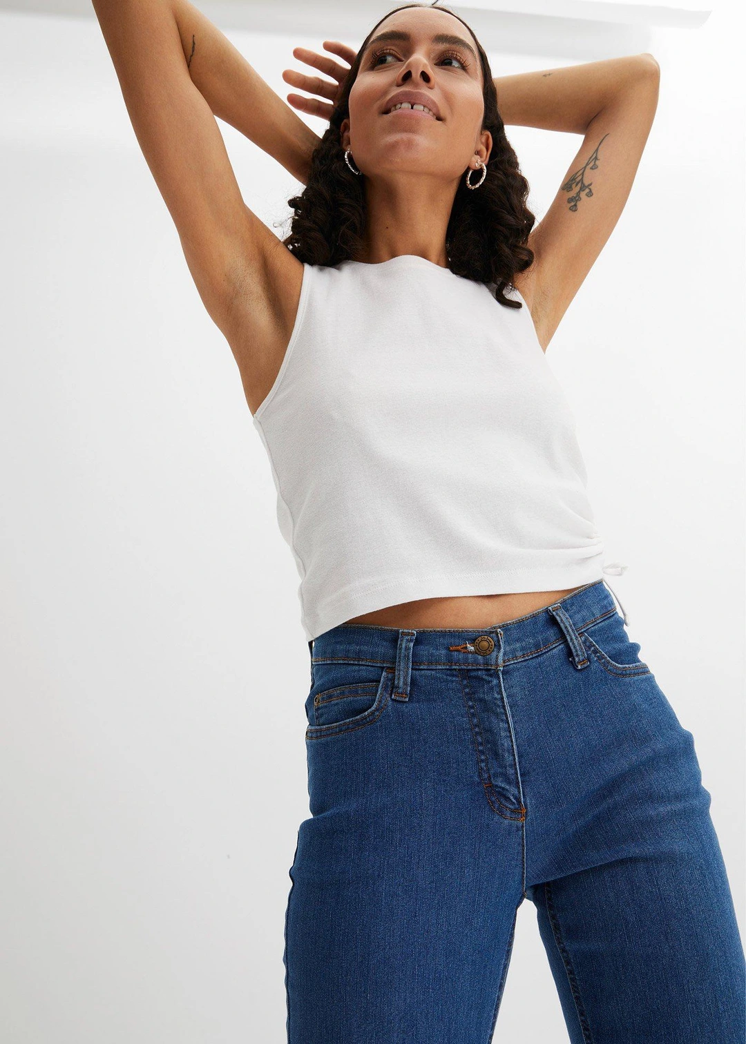 Jean bootcut taille mi-haute, extensible - 3