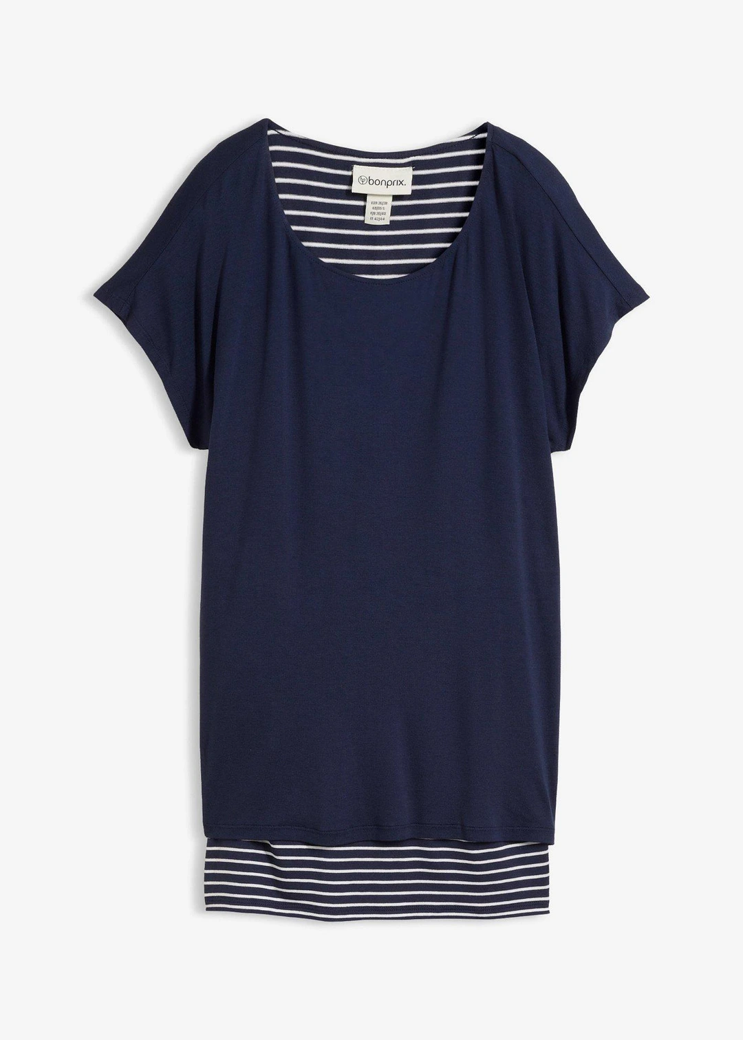 T-shirt long en viscose douce et extensible