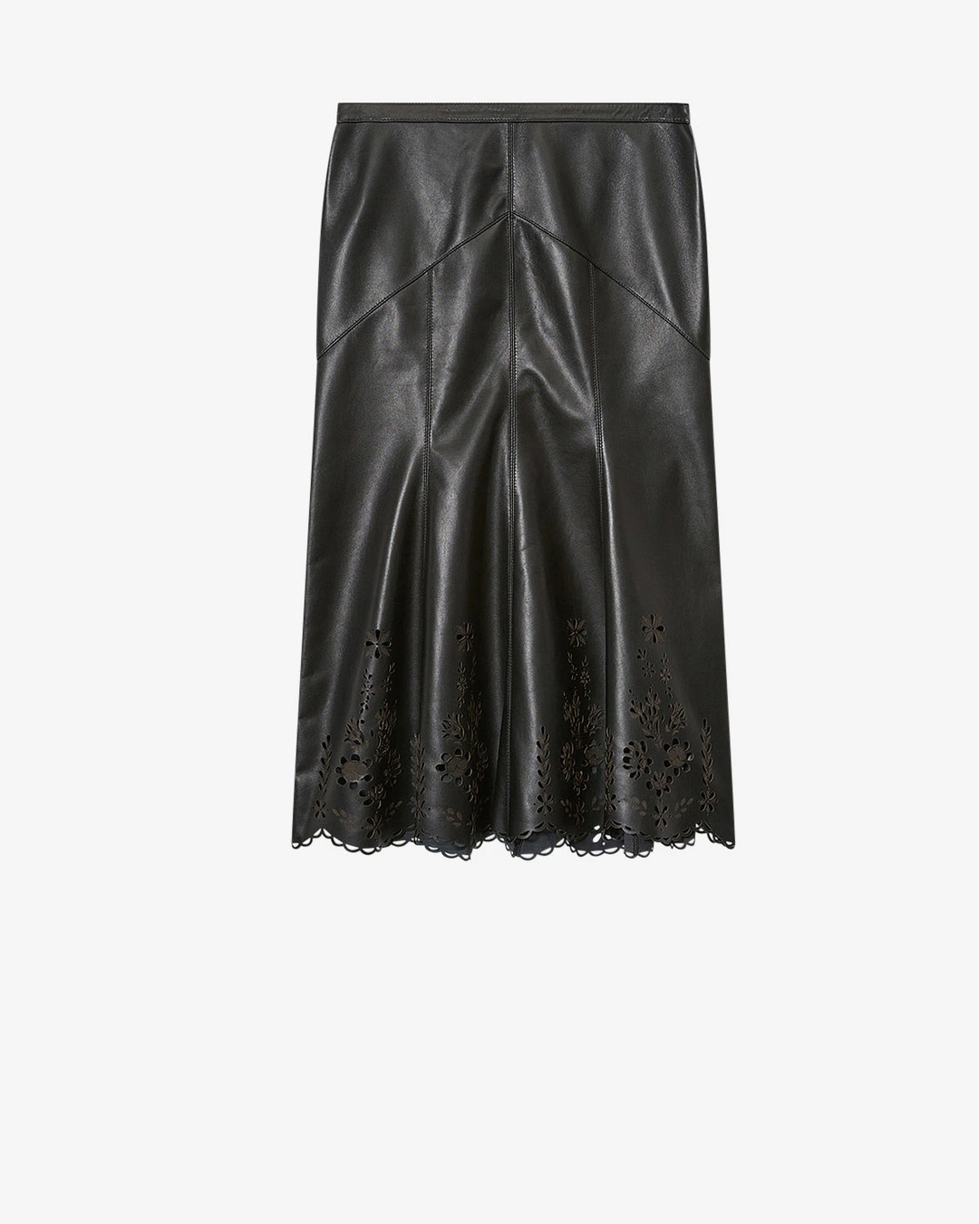 Jupe Nisia En Cuir - Femme - Noir - Taille 40