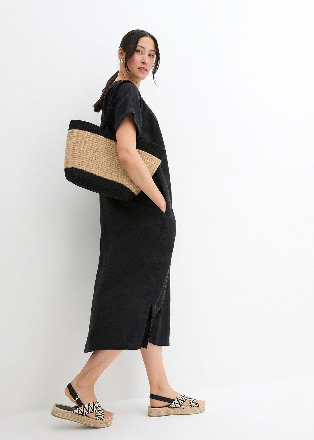 Robe caftan 100 % lin - 2