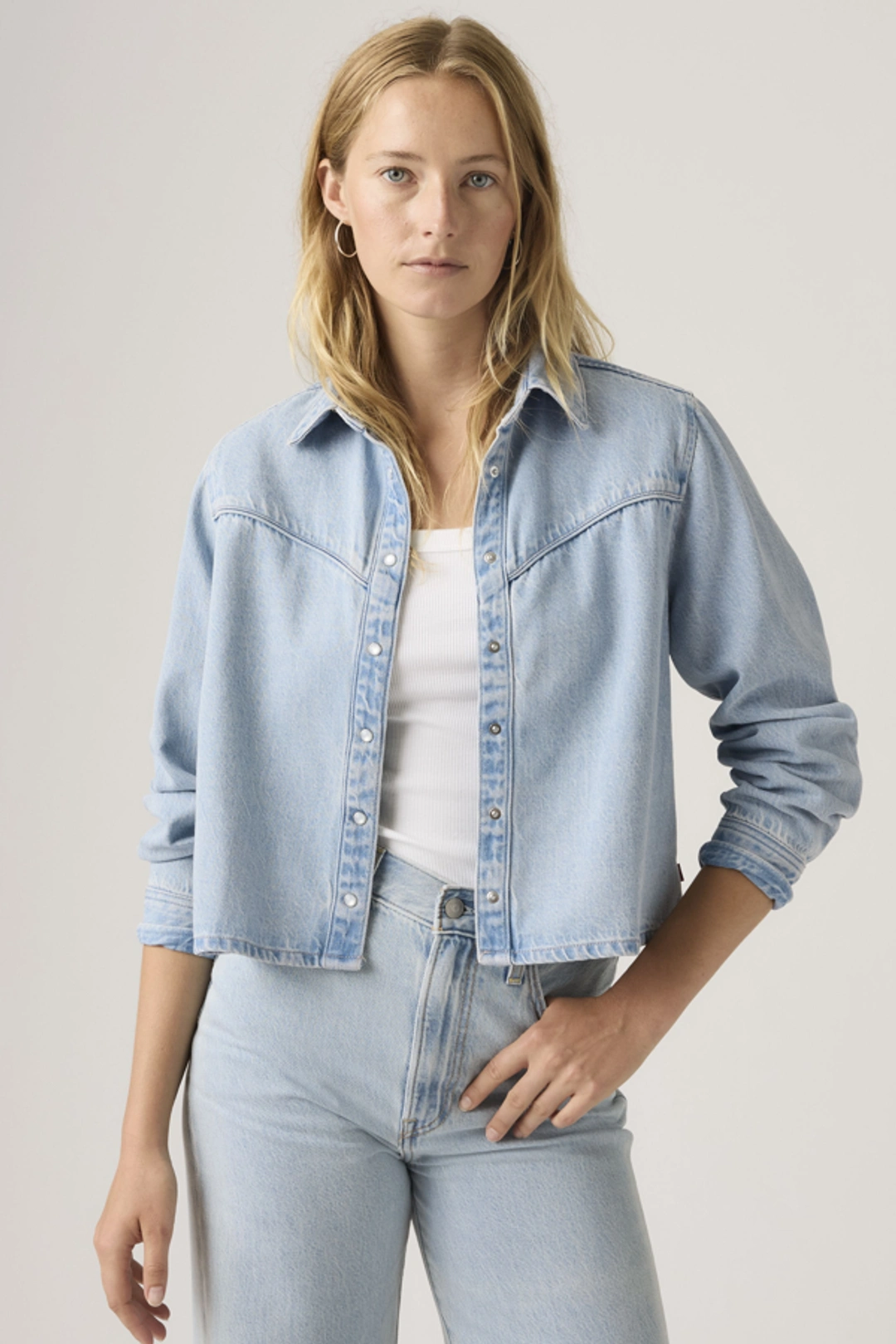 Levi's Veste Chemise Logan - Femme - Bleu / Tencel Dark Nights - XS